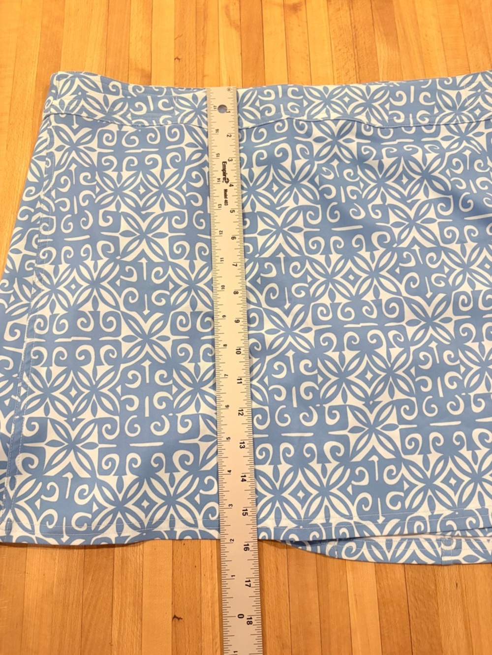 Ripskirt Hawaii Blue White Print Wrap Skirt Swim Coverup Adjustable Beach - Picture 5 of 6